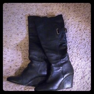 Black wedge Boots